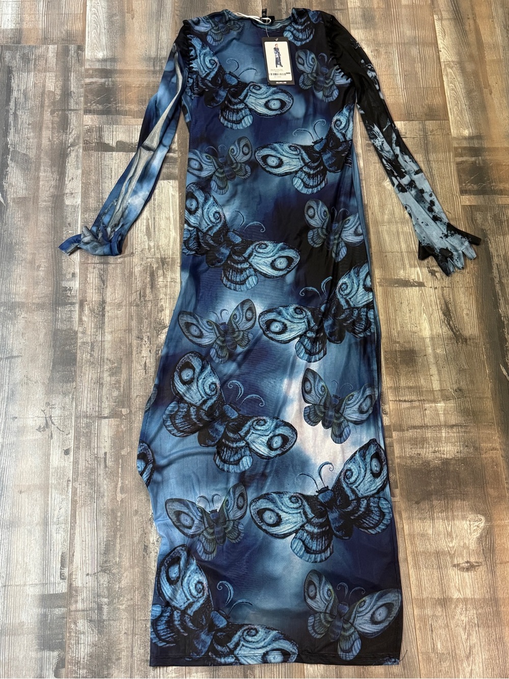Dolls Kill x Corpse Bride mesh maxi graphic dress - Picture 3 of 5
